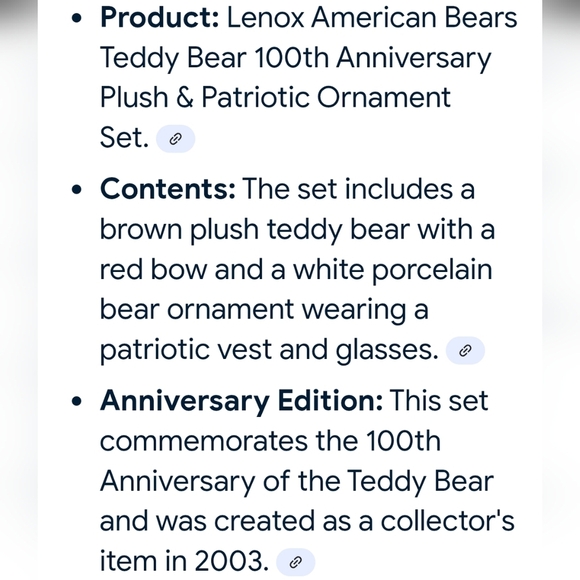 Lenox American Bears 100th Anniversary Plush Brown Bear Porcelain White Bear - Picture 10 of 10